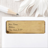 Étiquette Bois de grange rustique avec graffiti Fenêtre de c (En situation)