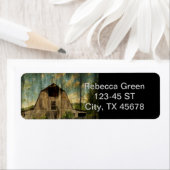 Étiquette Bois désossé primitif Ouest Pays Vieux fourneau (En situation)