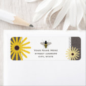 Étiquette Bois et dentelle inspirés Black Eyed Susans Bee Ét (En situation)