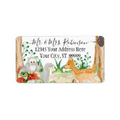 Étiquette Bois Forêt de cerf Chouette renard Chouette animal (Devant)