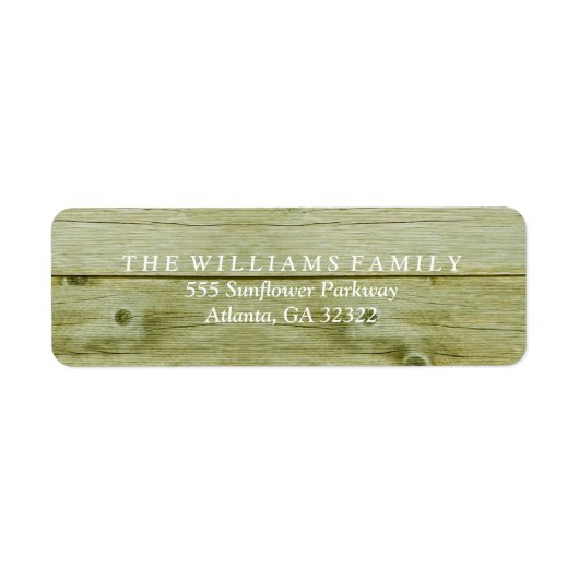 Étiquette Bois rustique (Devant)