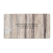 Étiquette Bois rustique (Devant)