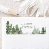 Étiquette Bois rustique aquarelle Noël (En situation)