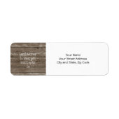 Étiquette Bois rustique avec citation chrétienne (Devant)