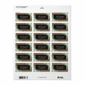 Étiquette Bois rustique Botanique Bio Mariage de verdure (Feuille entière)