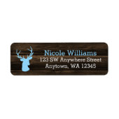 Étiquette Bois rustique Buck Deer (Devant)