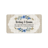 Étiquette Bois rustique et aquarelle bohème Flore Flèches (Devant)