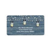 Étiquette Bois rustique pendage Mason jarres et Mariage d'éc (Devant)