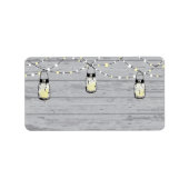 Étiquette Bois rustique pendage Mason jarres et Mariage d'éc (Devant)