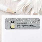 Étiquette Bois rustique pendage Mason jarres et Mariage d'éc (En situation)