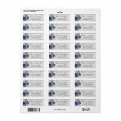 Étiquette Bois Rustique & Rose Shabby Chic Adresse de Retour (Feuille entière)