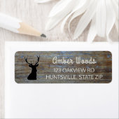 Étiquette Bois rustique | Woodland Buck Deer (En situation)