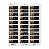 Étiquette boisé rustique Afrique safari animal zèbre (Feuille entière)