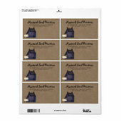 Étiquette Boite à saler primitive rustique Maison & Livraiso (Feuille entière)