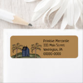 Étiquette Boite à saler rustique primitive de pays sur Kraft (En situation)