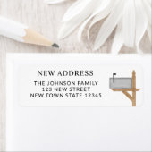 Étiquette Boîte aux lettres aquarelle Nouvelle adresse Adres (En situation)