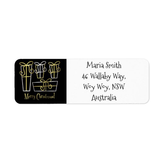 Étiquette Boîte cadeau funky (Devant)