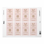 Étiquette Boîte de boulangerie à code QR Chic Rose Fouet Cui (Feuille entière)