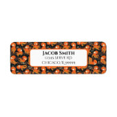 Étiquette Boite Octopus Cute Orange Black Kids Adresse de re (Devant)