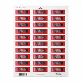 Étiquette Boîte téléphonique rouge Londres (Feuille entière)