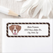 Étiquette Boîtier avec frites diagonales de crème (En situation)