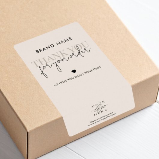 Étiquette Boîtier d'emballage minimaliste moderne sceau