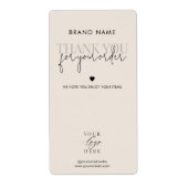 Étiquette Boîtier d'emballage minimaliste moderne sceau (Devant)