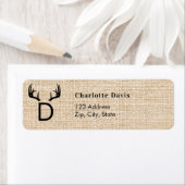 Étiquette Boîtiers de Noël monogramme retour adresse (En situation)