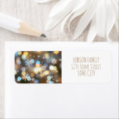Étiquette Bokeh Lights Festive Noël (En situation)