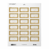 Étiquette Bokeh Sparkle Script Gold Parties scintillant Roun (Feuille entière)