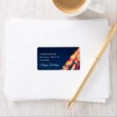 Étiquette Bokeh Tree Lights, Noël (En situation)