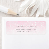 Étiquette Bokhe Lights Delicate Rose Ombre Adress (En situation)