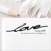 Étiquette Bold Love Typographie Saint Valentin (En situation)