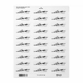 Étiquette Bold Love Typographie Saint Valentin (Feuille entière)