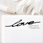 Étiquette Bold Love Typographie Saint Valentin (En situation)