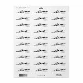 Étiquette Bold Love Typographie Saint Valentin (Feuille entière)