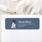 Étiquette Bolt Le Bulldog Français Blanc et Noir (En situation)