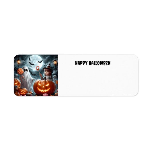 Étiquette Bon enfant d'Halloween (Devant)
