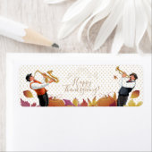 Étiquette BON THANKSGIVING ! Friendsgiving Jazz Music Retro (En situation)