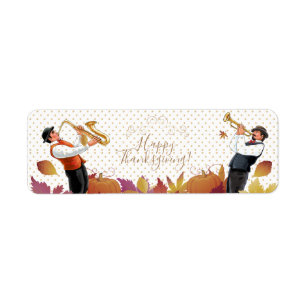 Étiquette BON THANKSGIVING ! Friendsgiving Jazz Music Retro