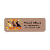 Étiquette Bon thanksgiving Labrador Silhouette (Devant)