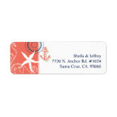 Étiquette Bon Voyage Mariage de destination Coral Reef (Devant)