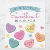 Étiquette Bonbons d'amour Anniversaire ou Baby sho (Étiquettes simples)