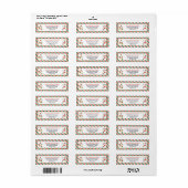 Étiquette Bonbons de Noël Sucre Praliné Adresse de Retour (Feuille entière)