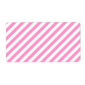 Étiquette Bonbons rose et blanc. (Devant)