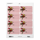 Étiquette Bonbons Vintages Noël Elf personnalisable (Feuille entière)