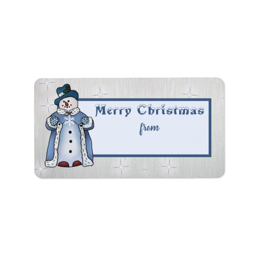 Étiquette Bonhomme de neige (Devant)