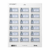 Étiquette Bonhomme de neige (Feuille entière)