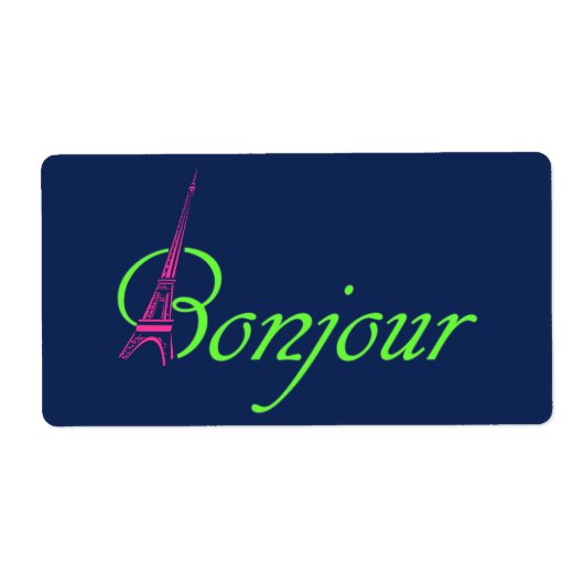 Étiquette Bonjour (Devant)
