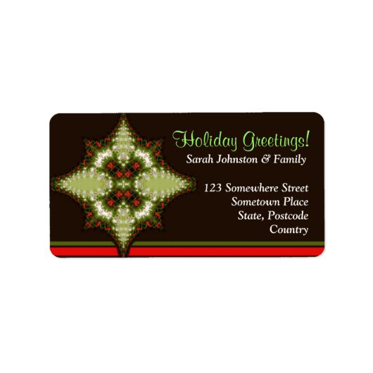 Étiquette Bonjour Emblème fractal (Devant)